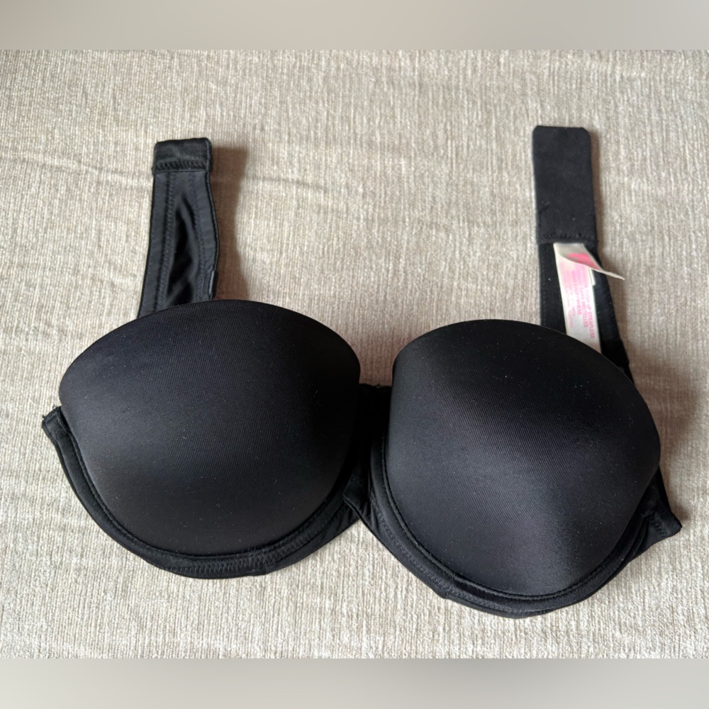 PINK Victoria's Secret Black Strapless Push-Up Bra 34A - Picture 4 of 6